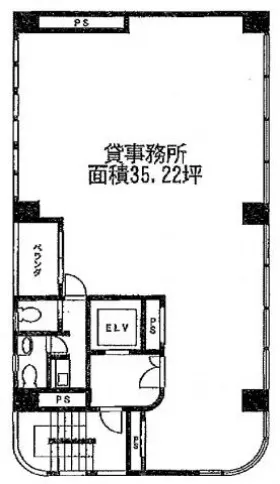 広尾西川ビルの基準階図面