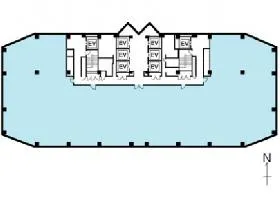 川口センタービルの基準階図面