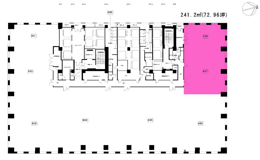 JAビル 6F 72.96坪（241.18m<sup>2</sup>） 図面