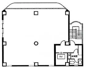 東麻布久永ビルの基準階図面