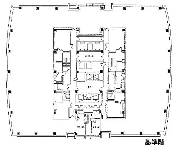 ニューピア竹芝サウスタワー 21F 229.26坪（757.88m<sup>2</sup>） 図面
