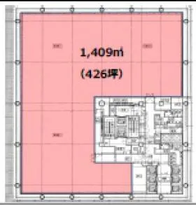 赤坂センタービルの基準階図面