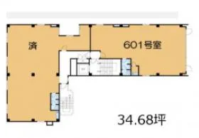 赤坂Qビルの基準階図面