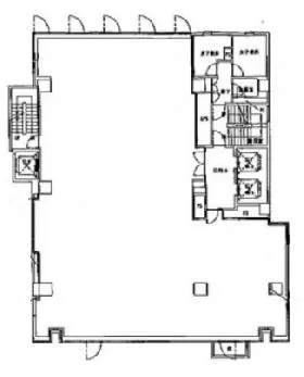 浜町平和ビル(旧KDX浜町ビル)の基準階図面