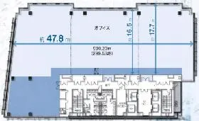 oak omotesandoビルの基準階図面