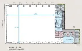 京阪神御成門ビルの基準階図面