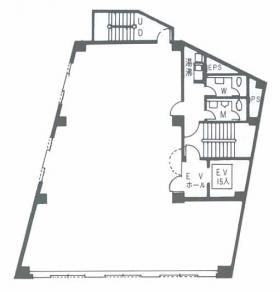 芝サンエスワカマツビルの基準階図面