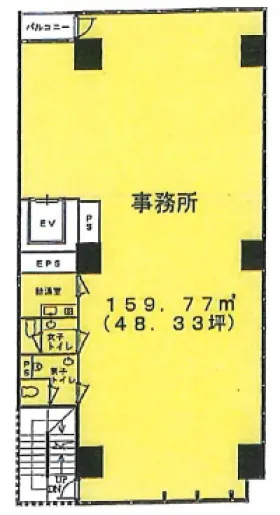 FUJISAKI KAMEIDO東口ビルの基準階図面