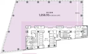 上野フロンティアタワーの基準階図面