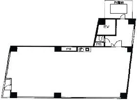 イシカワB.L.D九段ビルの基準階図面