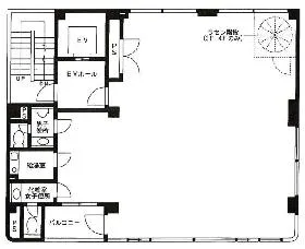 オーク飯田橋ビルの基準階図面