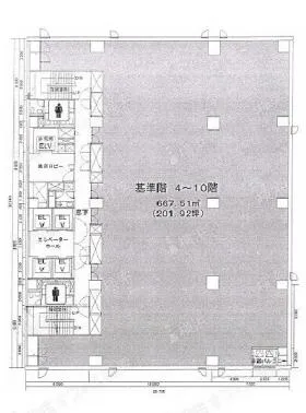 金子第2ビルの基準階図面