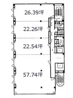 竹生第2ビルの基準階図面