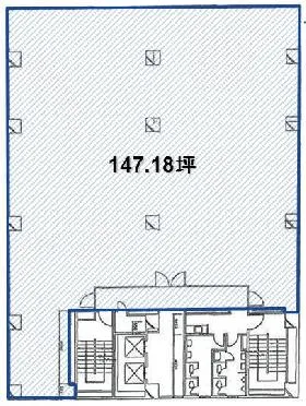 リーフスクエア新横浜ビルの基準階図面