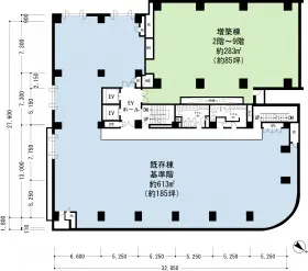 メットライフ新横浜ビルの基準階図面