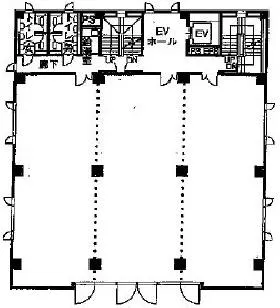 AXIS SHINYOKOHAMAビルの基準階図面