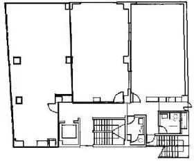市川トーセイ(旧:ジブラルタ生命市川)ビルの基準階図面