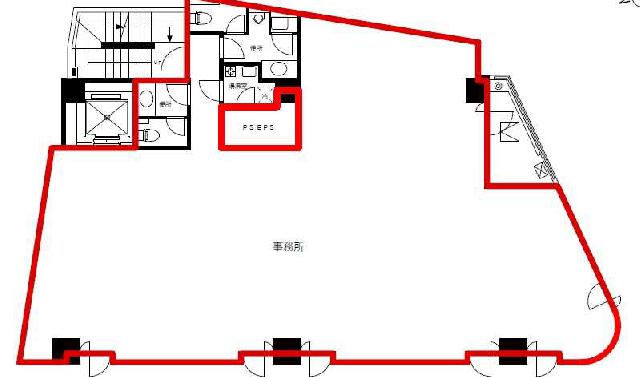 VORT三田駅前ビル(旧:本芝)ビルの基準階図面