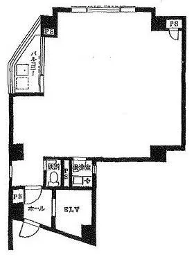 赤坂ASビル(旧赤坂小山ビル)の基準階図面