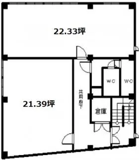 田久保ビルの基準階図面