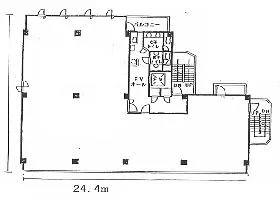 ユニベル田町ビルの基準階図面