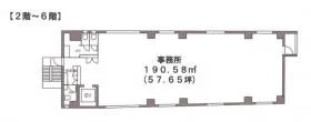 島倉田町ビルの基準階図面