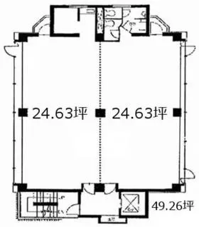 倉島渋谷ビルの基準階図面
