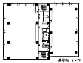 A-PLACE渋谷南平台(旧:日交渋谷南平台)：基準階図面