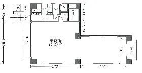 第1榎ビルの基準階図面