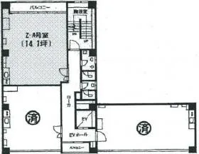 倉田ビルの基準階図面
