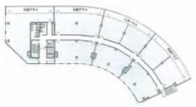 志木ニュータウン・ペアクレセントビルの基準階図面