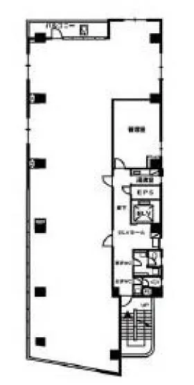 平松川崎ビルの基準階図面