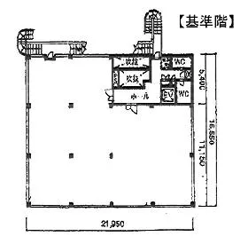 西新宿KIHビルの基準階図面