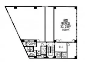 横浜西共同ビルの基準階図面