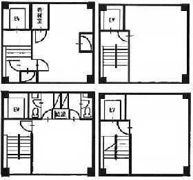 オルビス芝パークビルの基準階図面