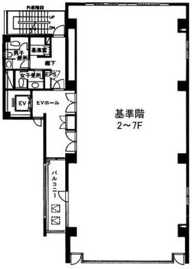 西新橋安田ユニオンビルの基準階図面