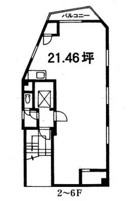 東京殖産第3ビルの基準階図面
