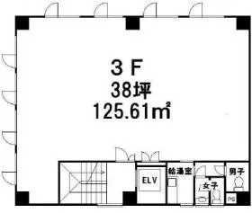 長島第1ビルの基準階図面