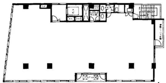 サンジュ共和十番館ビルの基準階図面