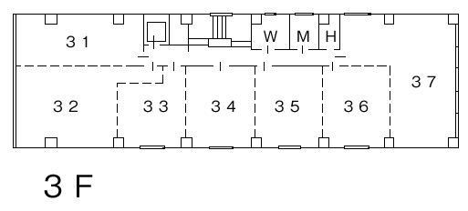 喜助お茶の水ビル(旧:共同ビル(万世)) 7F 15.83坪（52.33m<sup>2</sup>）：基準階図面