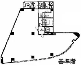 新宿嘉泉ビルの基準階図面
