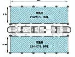 東京原木会館 7F 79.85坪（263.96m<sup>2</sup>） 図面