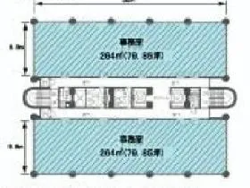 東京原木会館の基準階図面