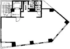 ガイア恵比寿ビルの基準階図面