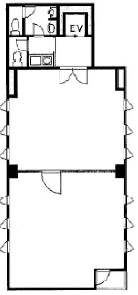 板金会館ビルの基準階図面