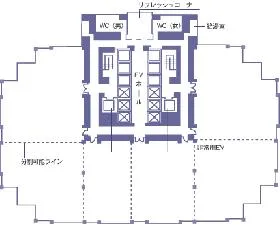 日石横浜ビルの基準階図面