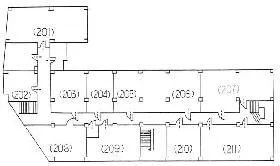 松岡九段ビルの基準階図面