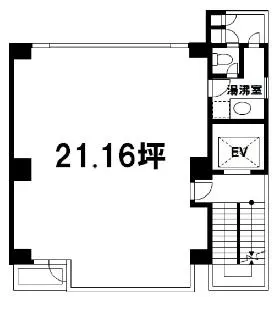 アーベイン三井ビルの基準階図面