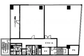 TSUTSUI横浜ビルの基準階図面