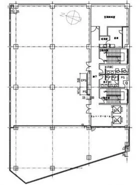 日本生命横浜西口ビルの基準階図面